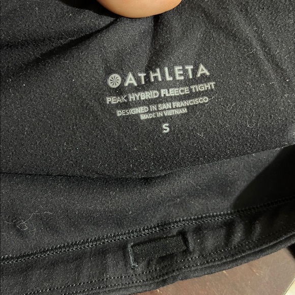 Athleta Peak Hybrid Fleece High-Rise Tights in Black, size Small - Picture 7 of 15